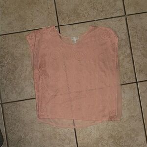 Pink Lace Sleeveless Top